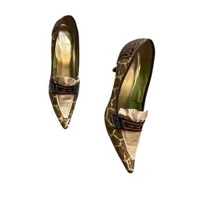 Cindy Says Women's Giraffe Print Pointed Toe Heels Stiletto Shoes